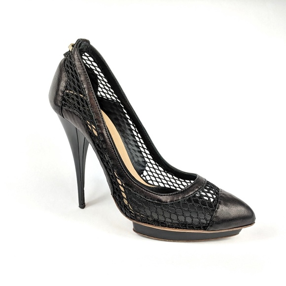 McQ by Alexander McQueen Shoes - MCQ Alexander McQueen Black Mesh Heels